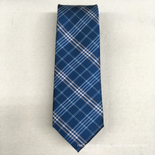 Hohe Sichtbarkeit Großhandel Private Label Green Check Woven Männer Polyester Krawatte